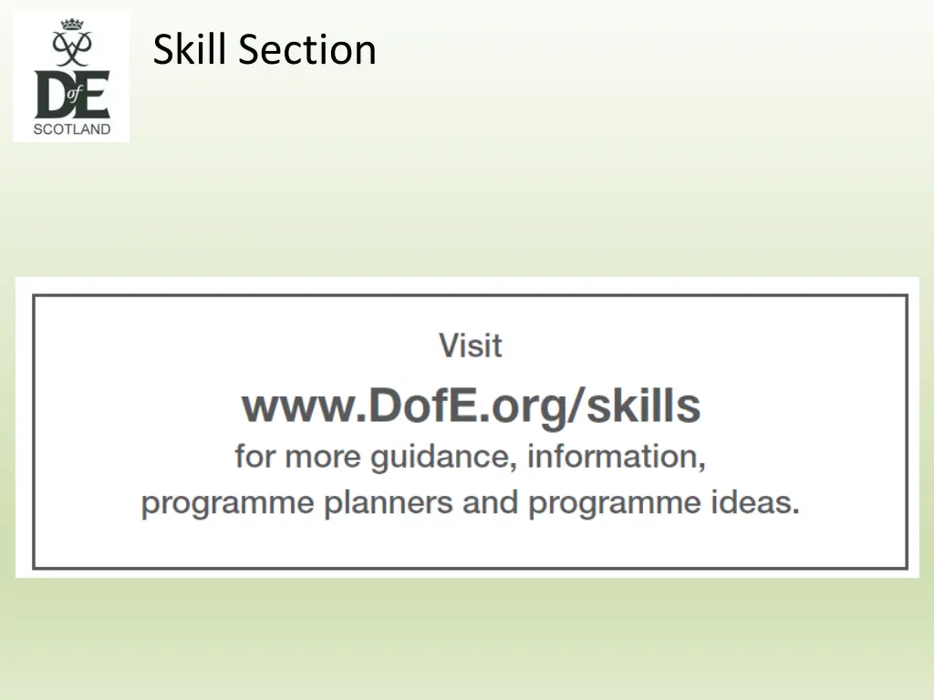 skill section 1