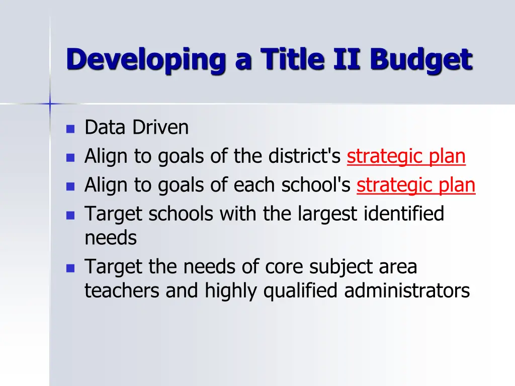developing a title ii budget 1