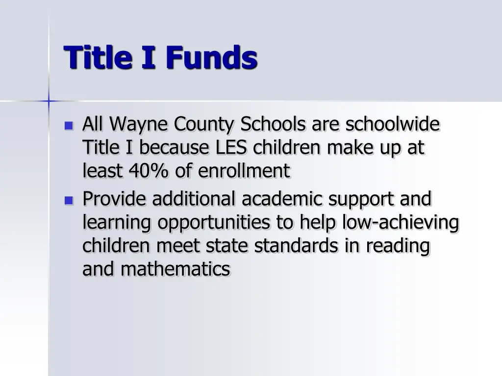 title i funds