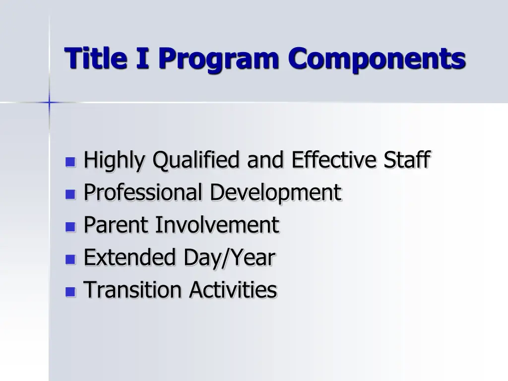 title i program components