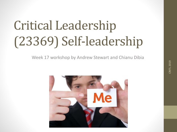 critical leadership 23369 self leadership
