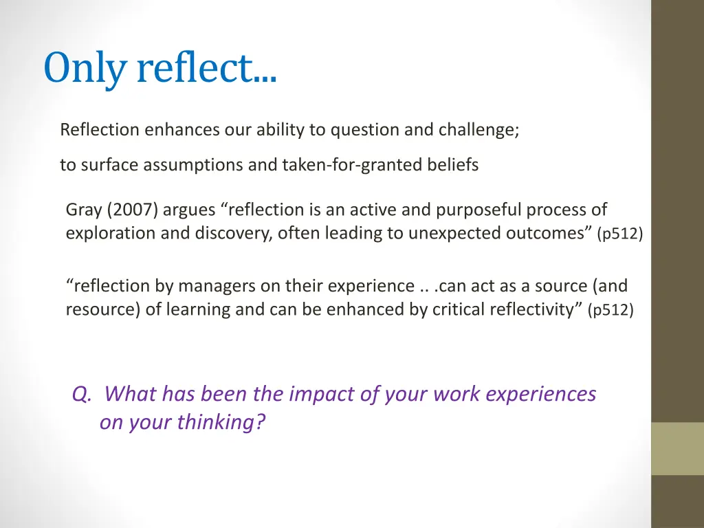 only reflect