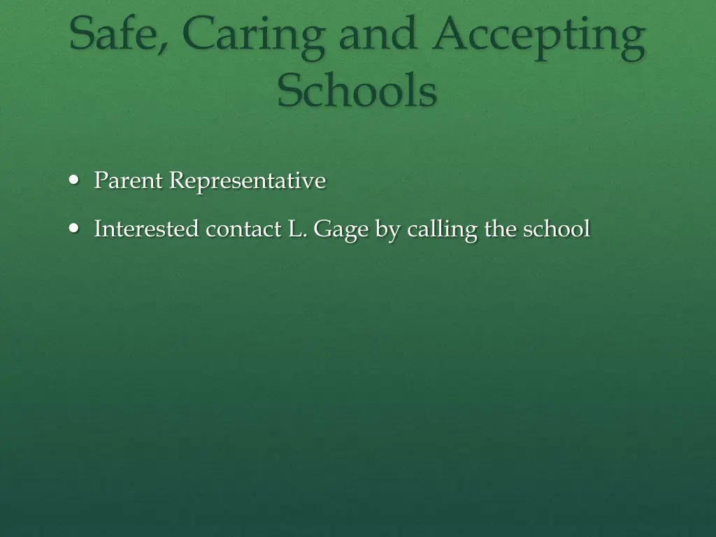 safe caring and accepting schools
