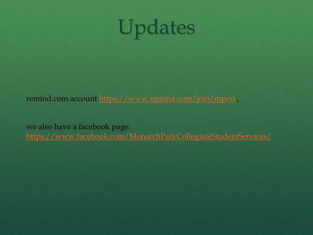 updates