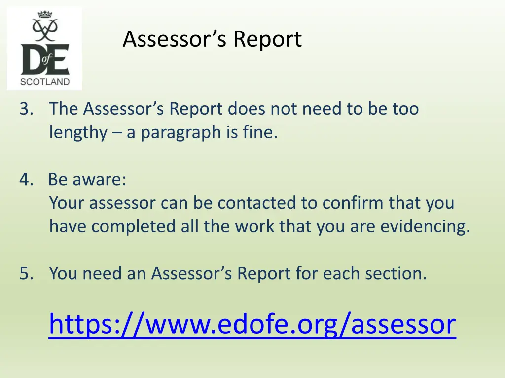 assessor s report 1