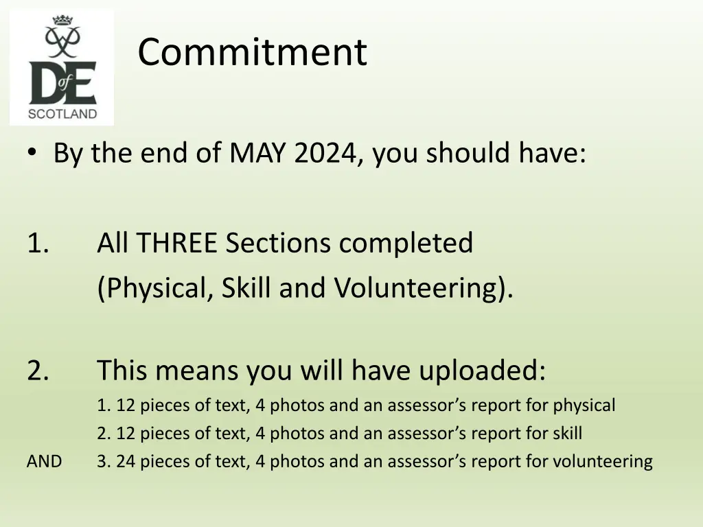 commitment 1
