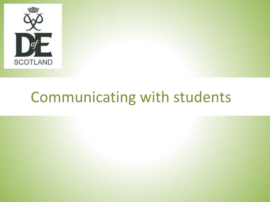 communicating with students