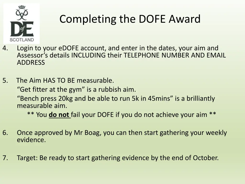 completing the dofe award 4