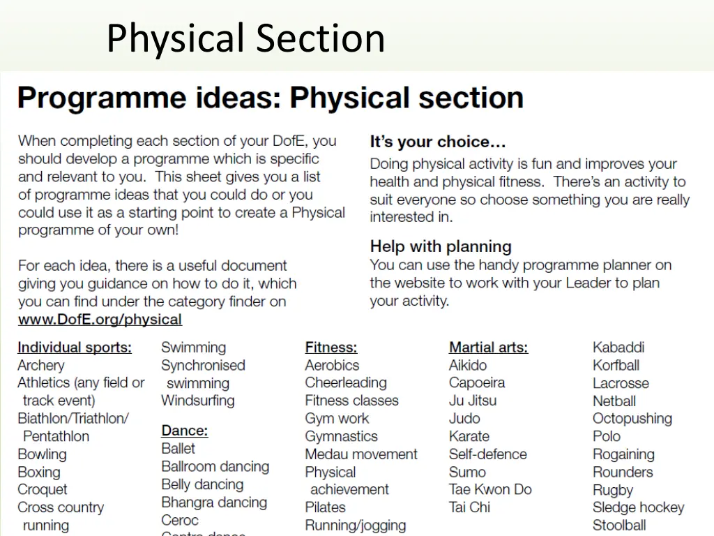 physical section 1