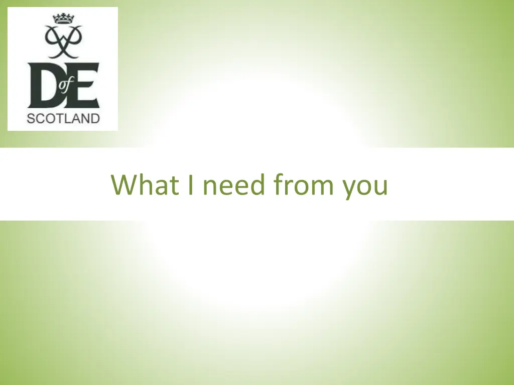 what i need from you