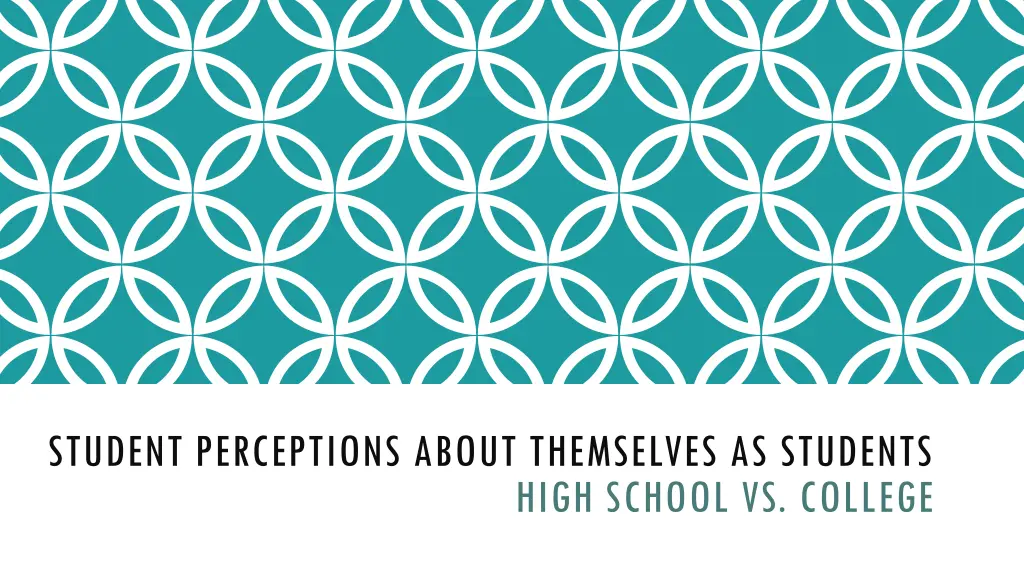 student perceptions about themselves as students