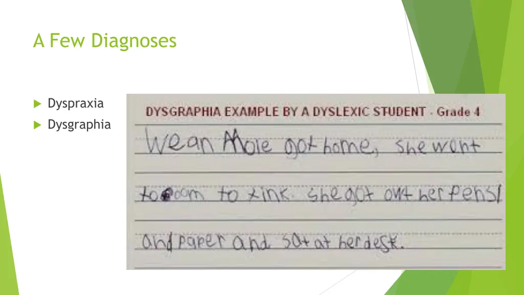 a few diagnoses