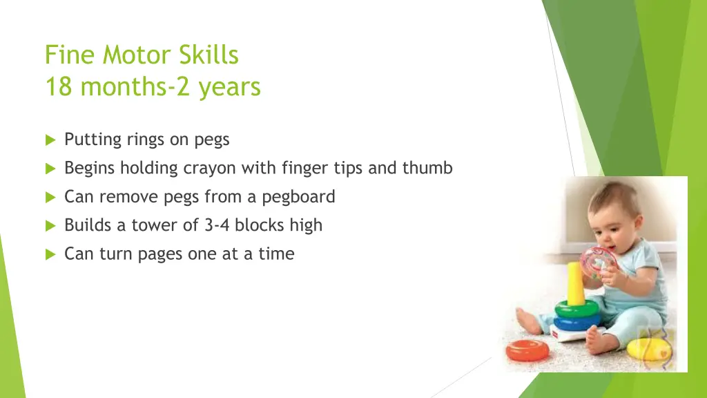 fine motor skills 18 months 2 years