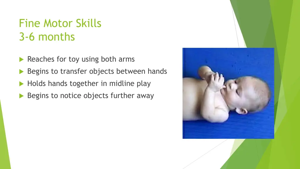 fine motor skills 3 6 months