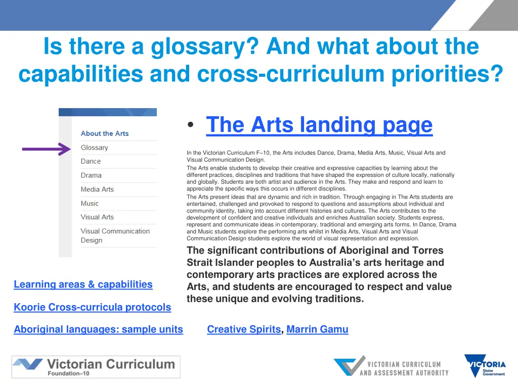 is there a glossary and what about