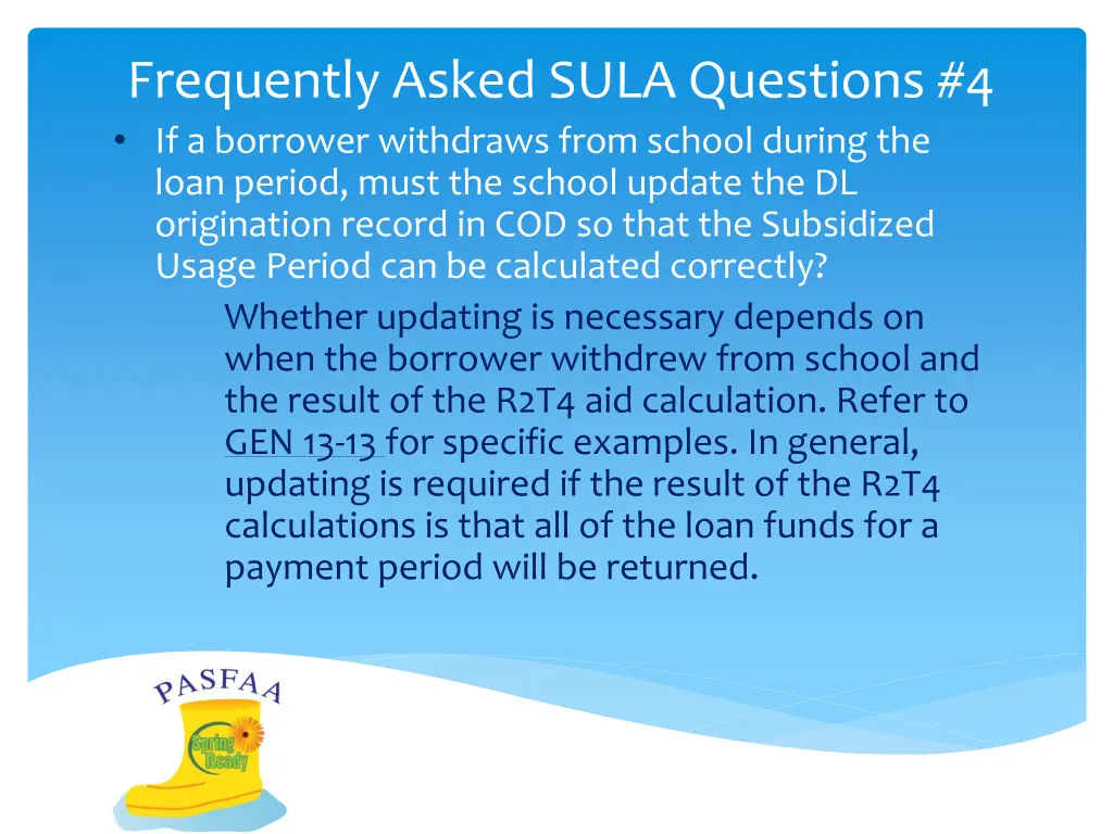 frequently asked sula questions 4 if a borrower