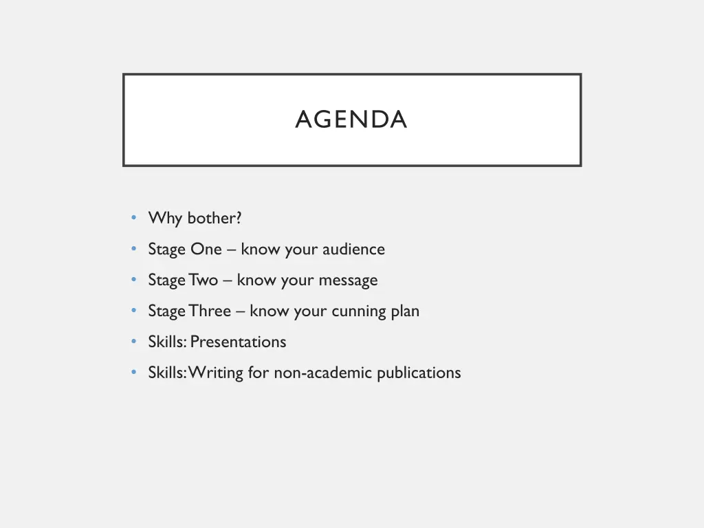 agenda