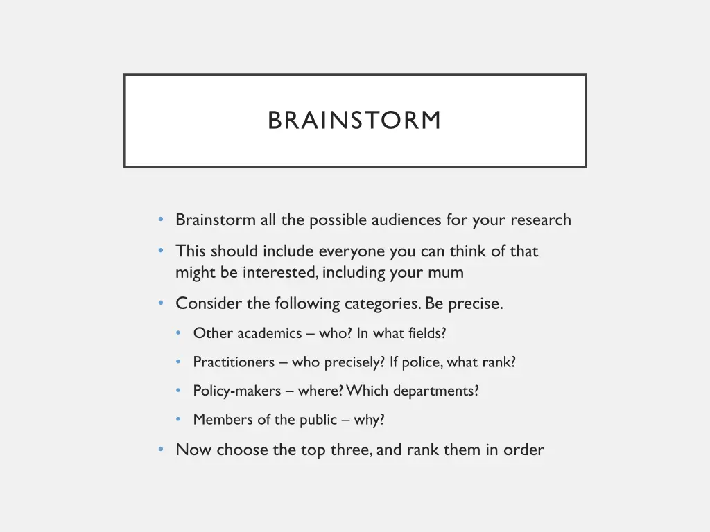 brainstorm