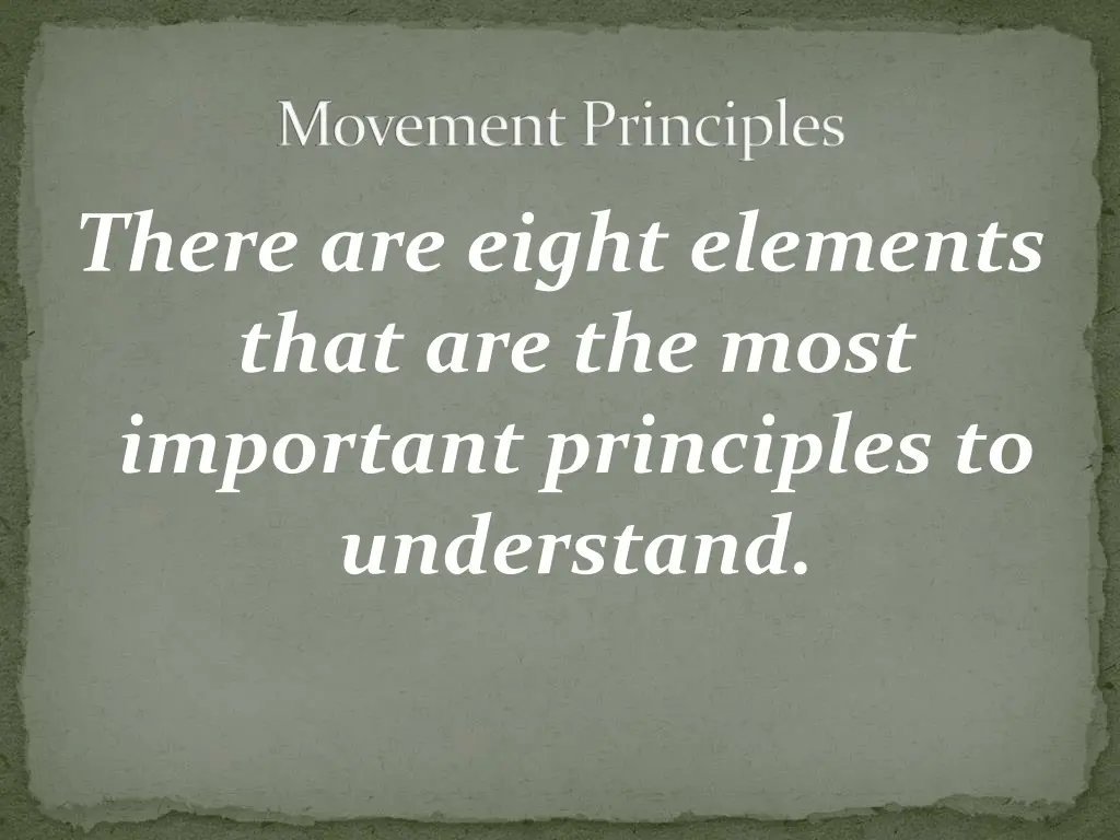 movement principles
