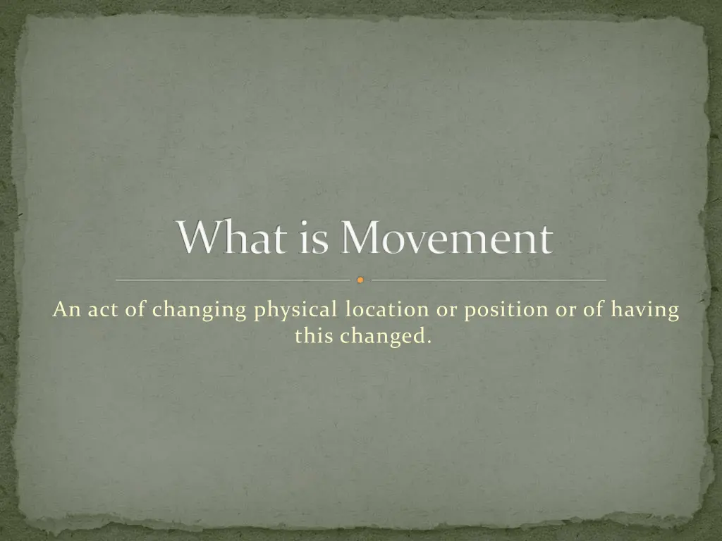 what is movement