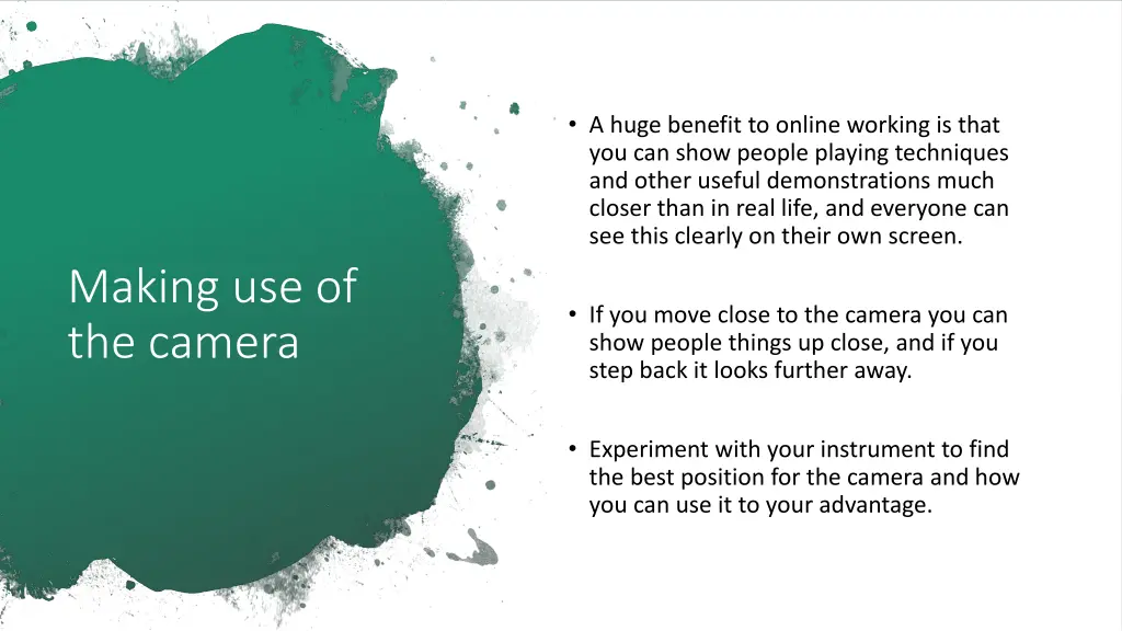 a huge benefit to online working is that