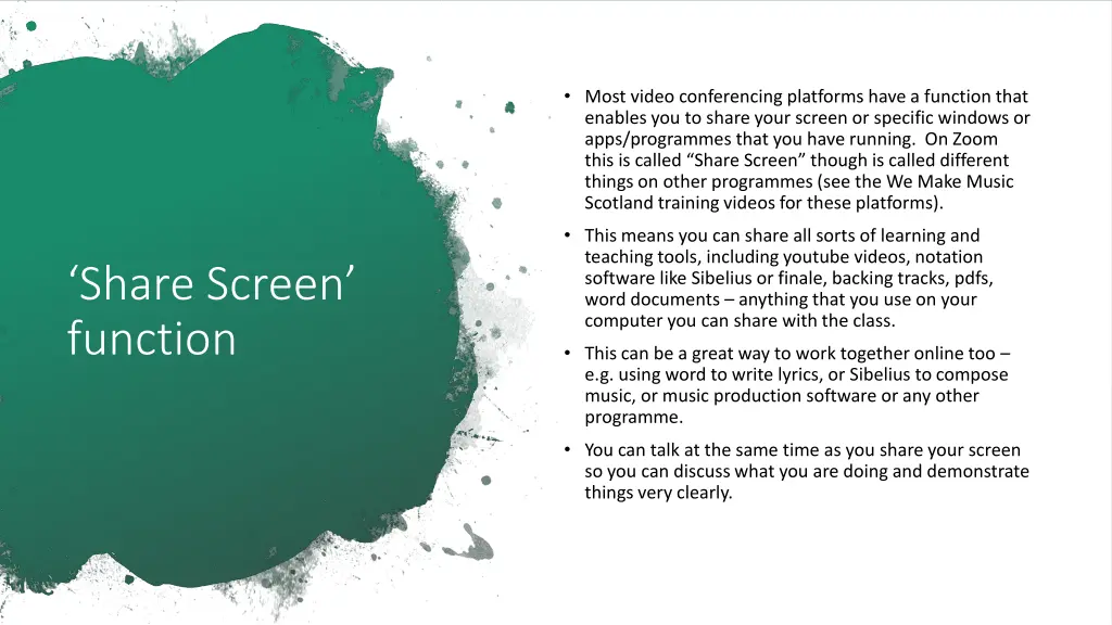 most video conferencing platforms have a function