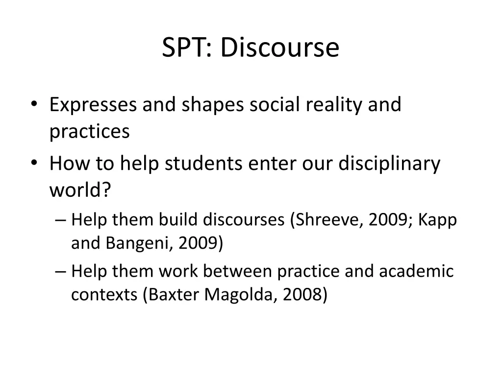 spt discourse