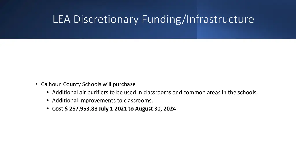 lea discretionary funding infrastructure