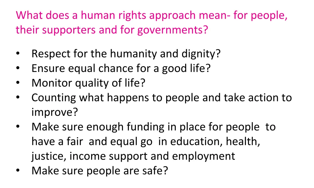 what does a human rights approach mean for people