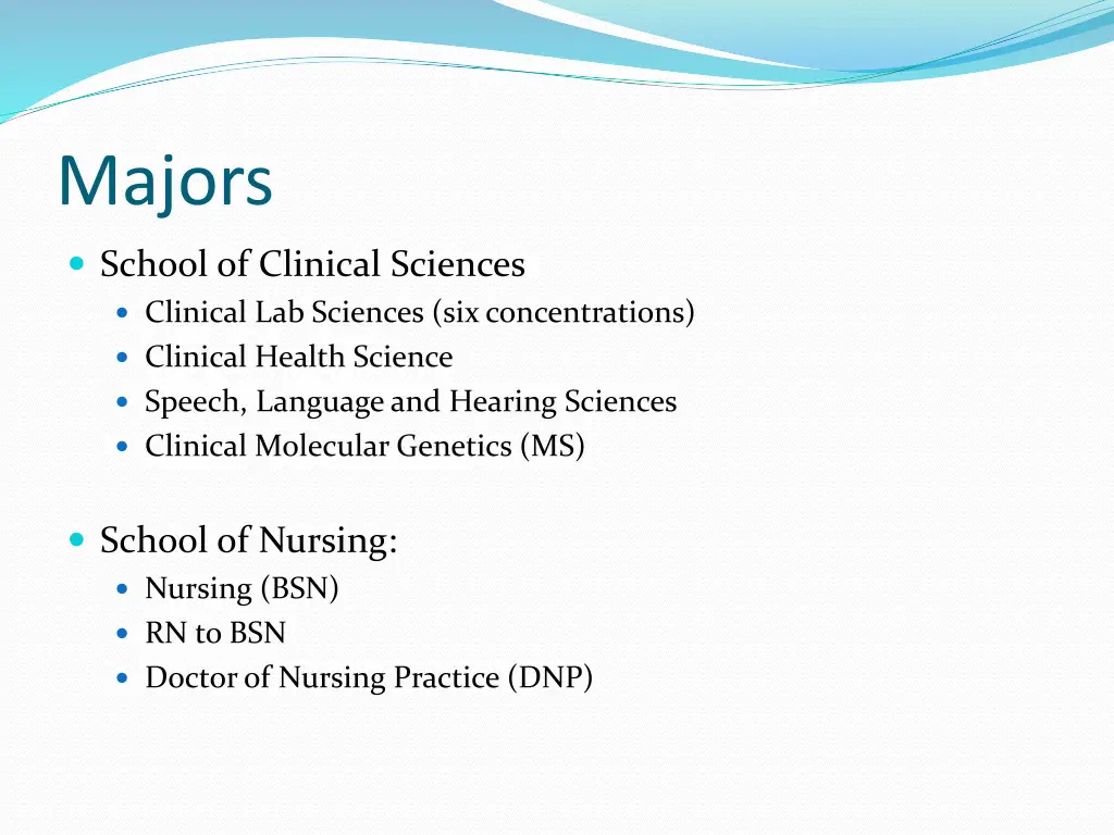 majors