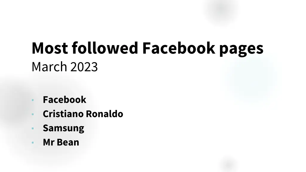 most followed facebook pages march 2023 1