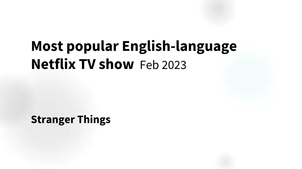 most popular english language netflix tv show 1