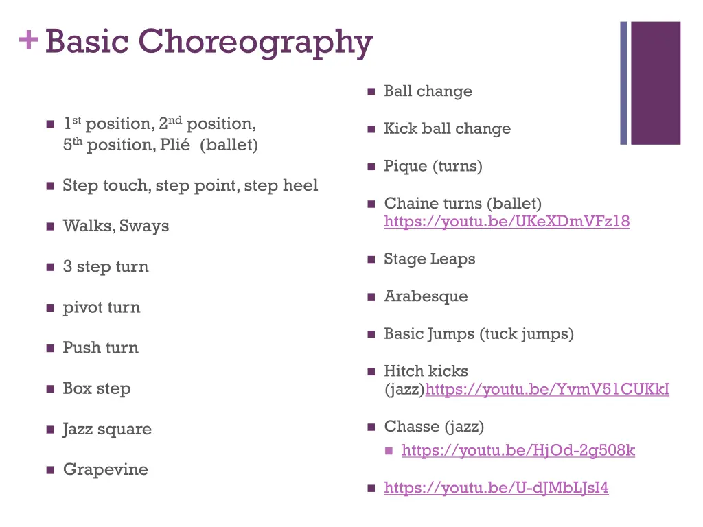basic choreography
