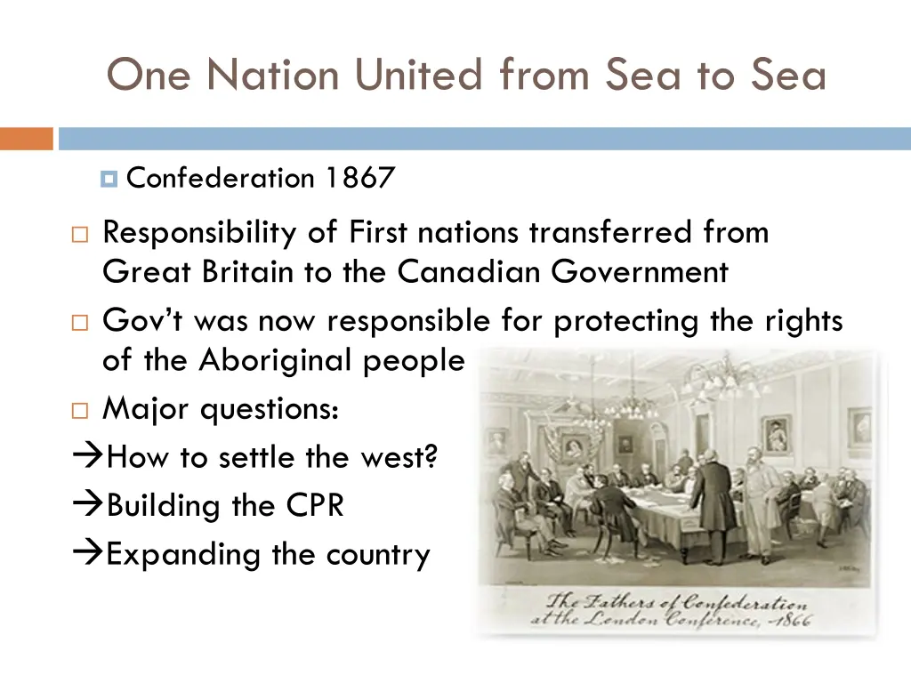one nation united from sea to sea