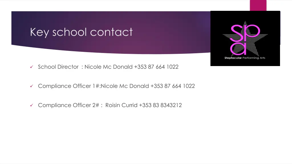 key school contact