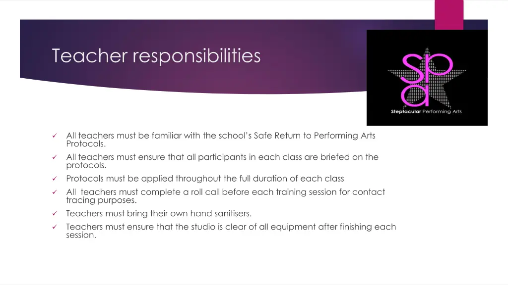 teacher responsibilities