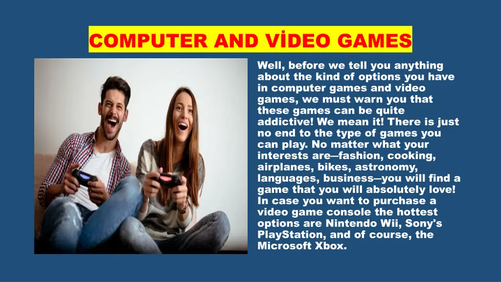 computer and v deo games