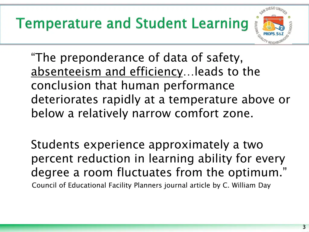 the preponderance of data of safety absenteeism