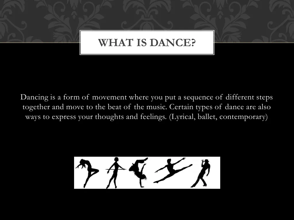 what is dance