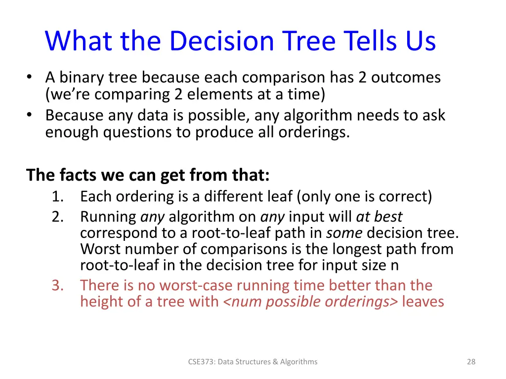what the decision tree tells us a binary tree