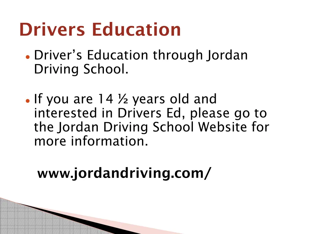drivers education