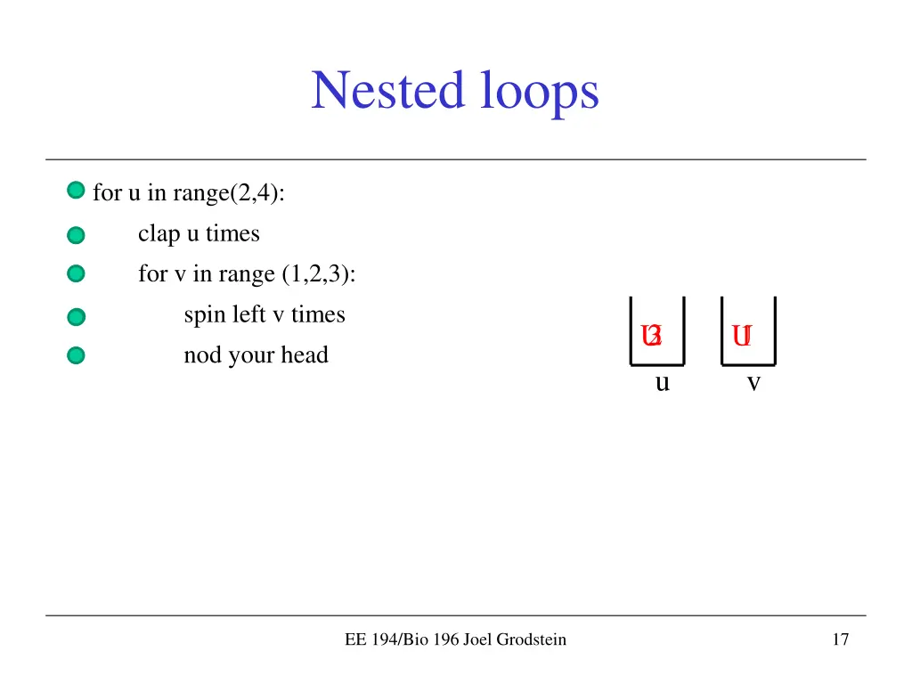 nested loops