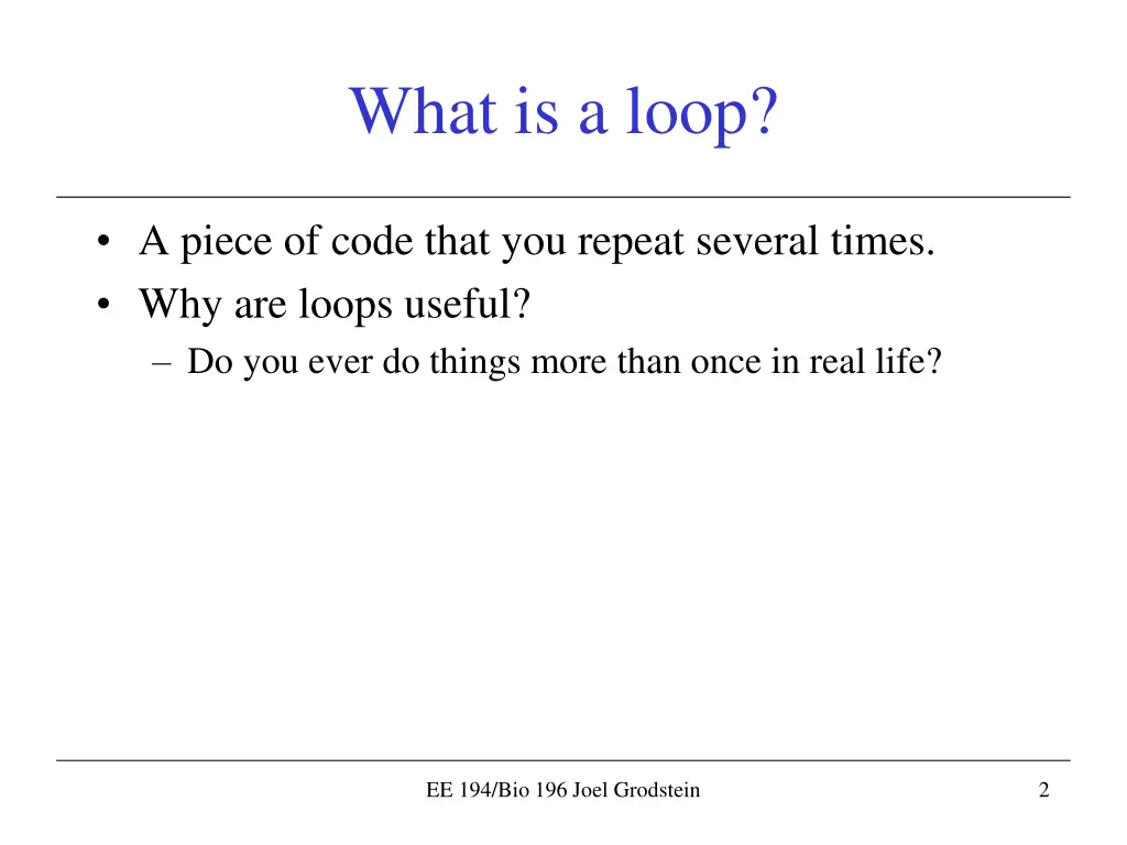 what is a loop