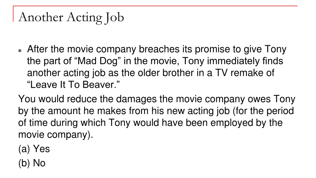 another acting job