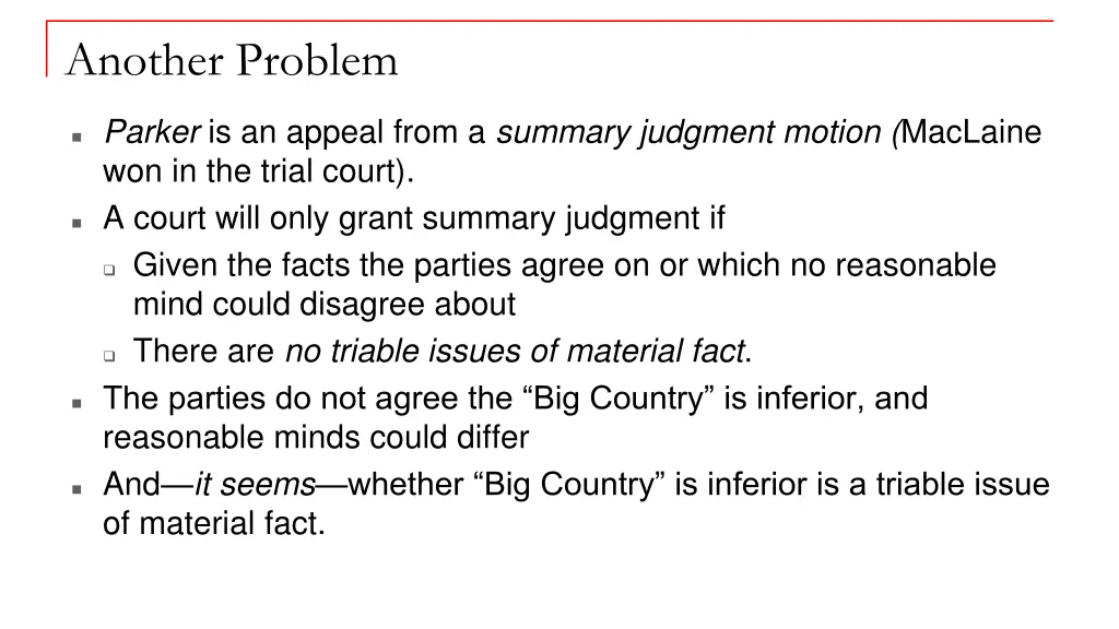 another problem