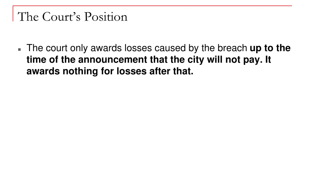 the court s position