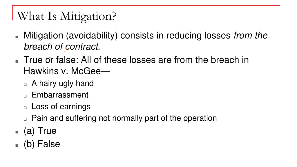 what is mitigation