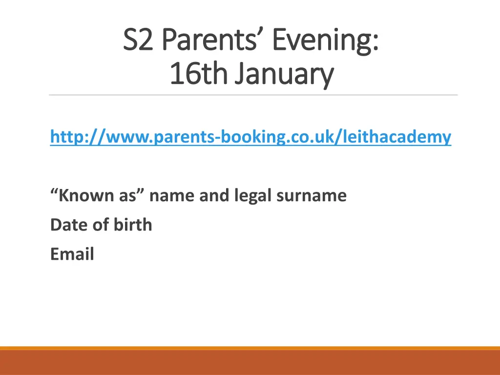 s2 parents evening s2 parents evening 16th 16th