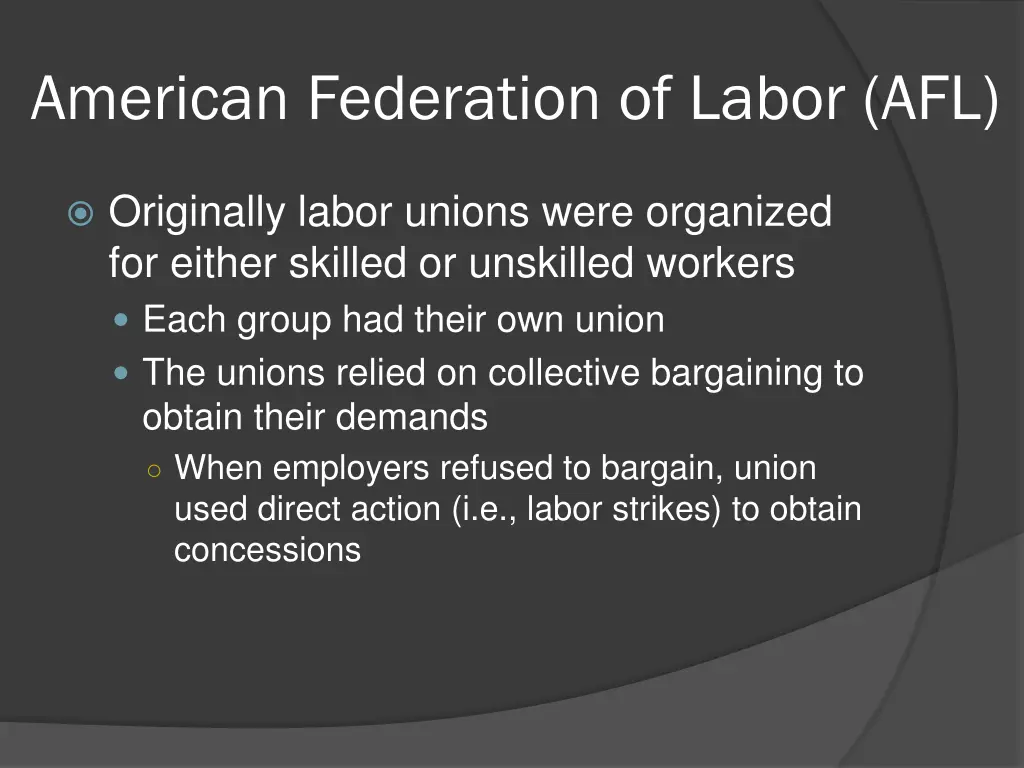 american federation of labor afl 1