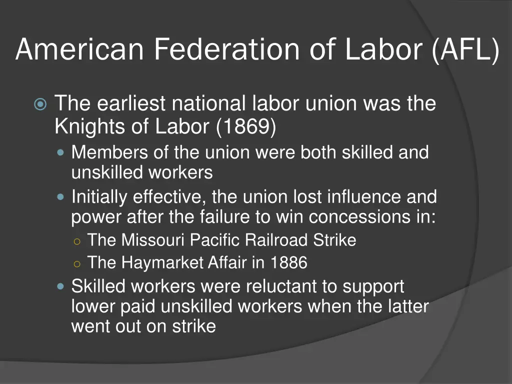 american federation of labor afl 2